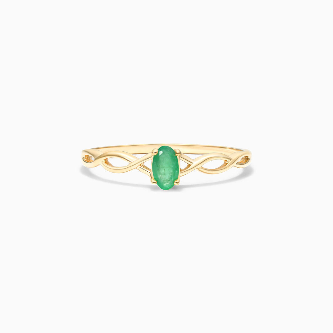 Anel De Ouro 18k Pedra Preciosa Esmeralda Solitario de Luxo | New | anel-de-noivado, Anéis, Esmeralda, noivado, yellow | AUREA FINE JEWELRY