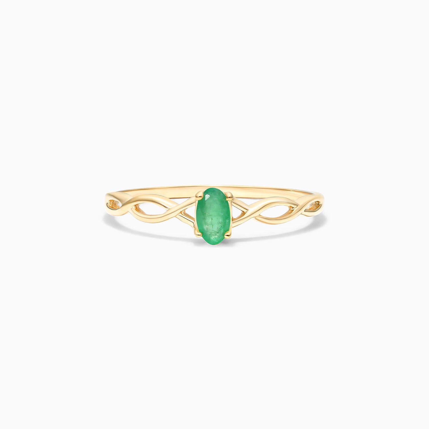 Anel De Ouro 18k Pedra Preciosa Esmeralda Solitario de Luxo | New | anel-de-noivado, Anéis, Esmeralda, noivado, yellow | AUREA FINE JEWELRY