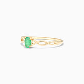 Anel De Ouro 18k Pedra Preciosa Esmeralda Solitario de Luxo - AUREA FINE JEWELRY