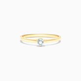 Anel De Ouro 18k Petite Agua-Marinha Solitario Delicado Luxo | New | agua-marinha, anel-de-noivado, Anéis, noivado, SIMUL, yellow | AUREA FINE JEWELRY