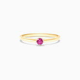 Anel De Ouro 18k Petite Rubi Solitario Delicado Luxo | New | anel-de-noivado, Anéis, noivado, rubi, yellow | AUREA FINE JEWELRY