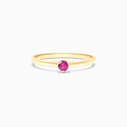 Anel De Ouro 18k Petite Rubi Solitario Delicado Luxo | New | anel-de-noivado, Anéis, noivado, rubi, yellow | AUREA FINE JEWELRY