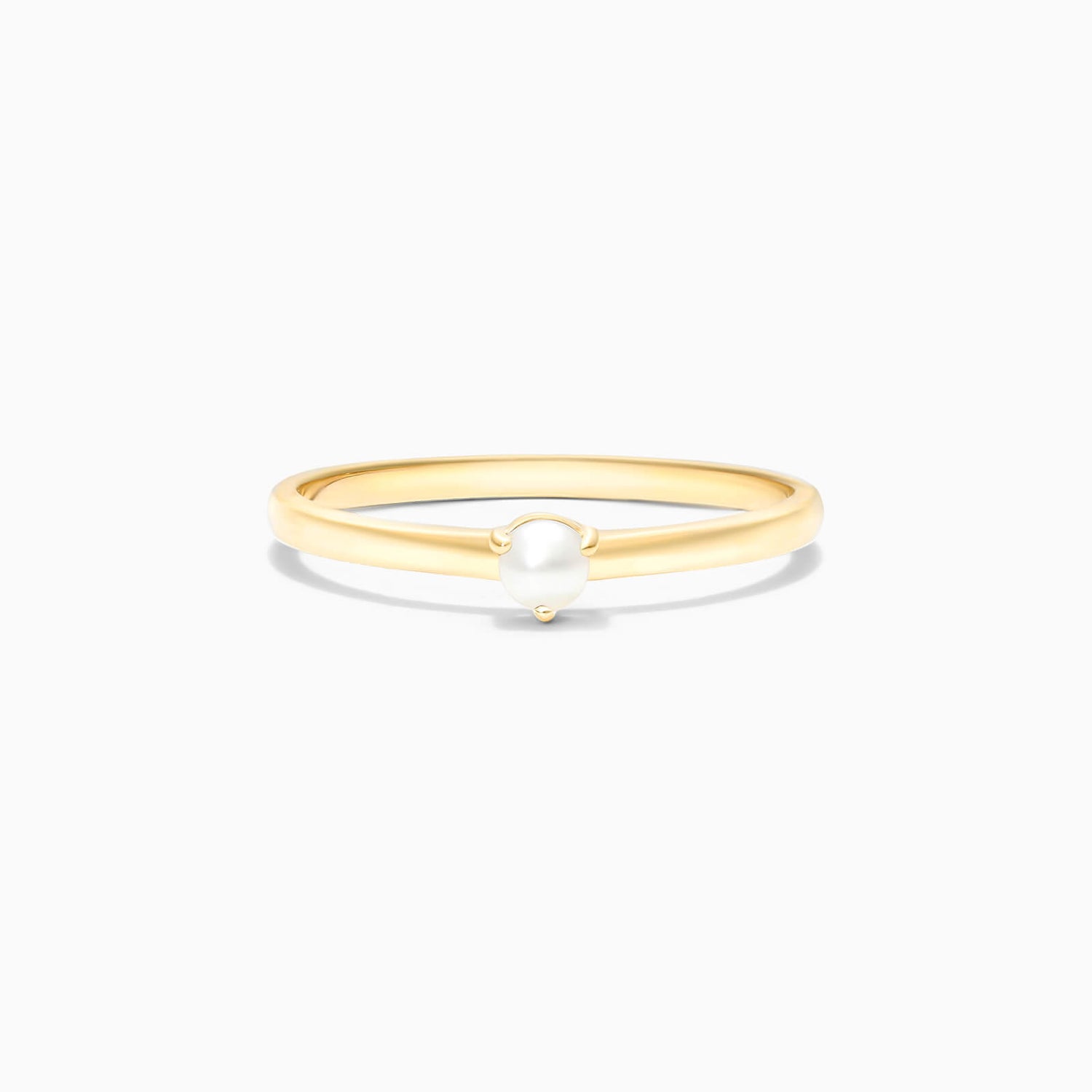 Anel De Perola Solitario em Ouro Amarelo 18k | New | Anéis, noivado, perola, yellow | AUREA FINE JEWELRY
