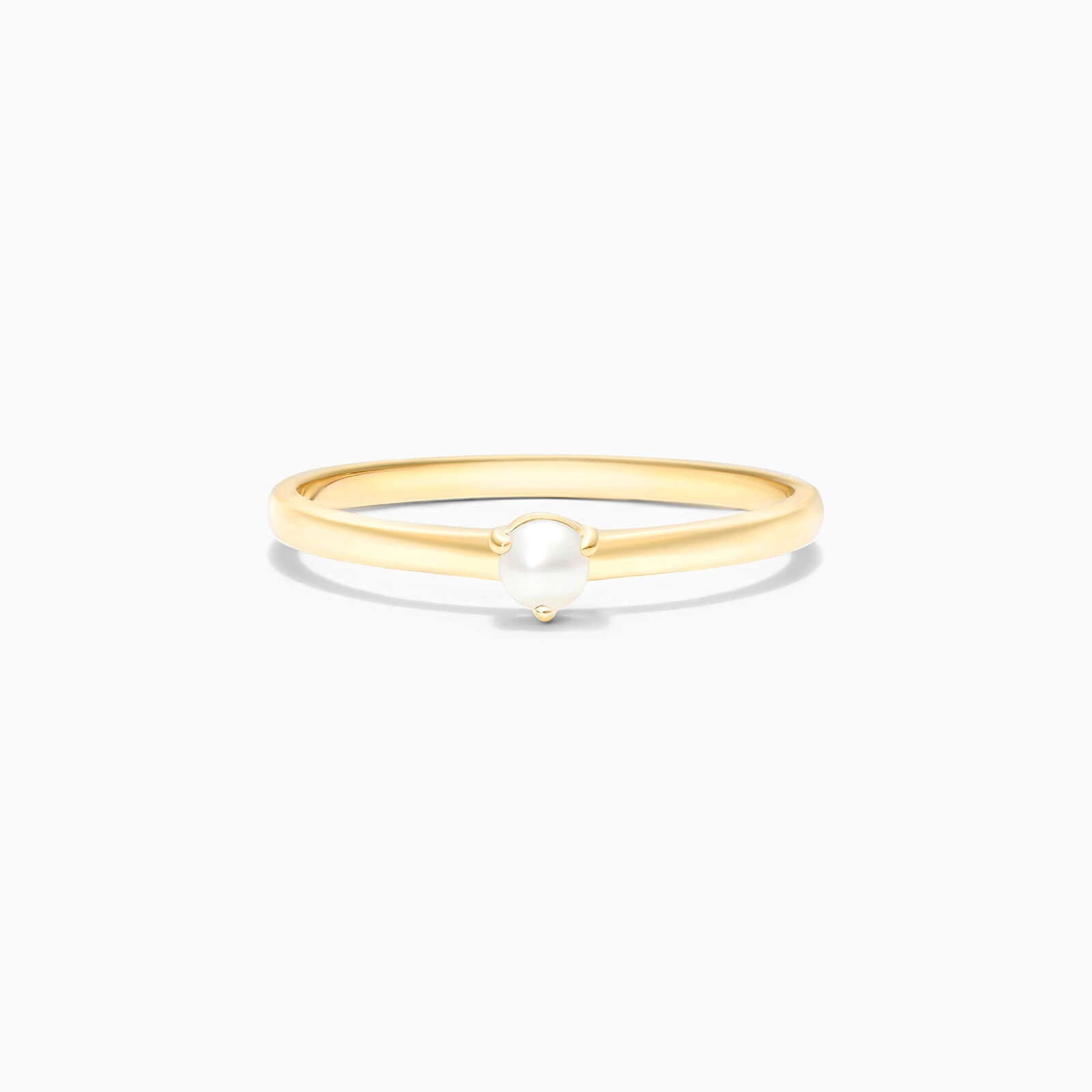 Anel De Perola Solitario em Ouro Amarelo 18k | New | Anéis, noivado, perola, yellow | AUREA FINE JEWELRY