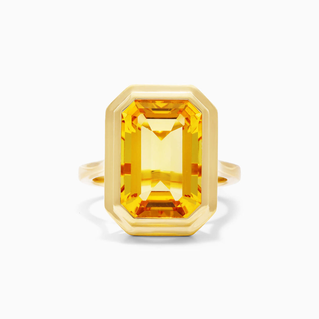 Anel De Moldura em Ouro 18k c/ Citrino Solitario de Luxo | New | anel-de-noivado, Anéis, citrino, noivado, yellow | AUREA FINE JEWELRY