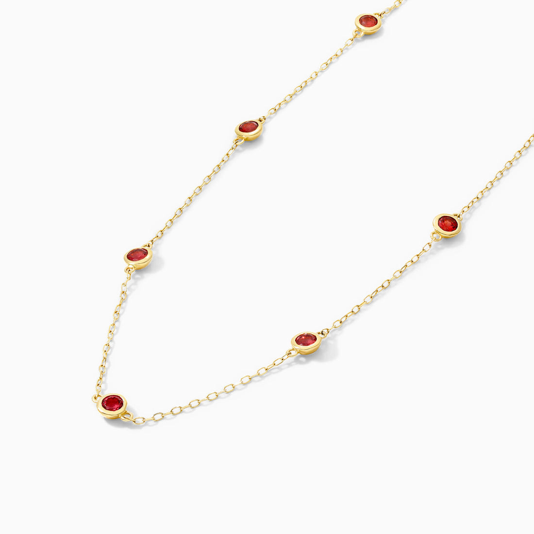 Corrente de Ouro Feminina 18k C/ Rubi Coleçao Scarlat
