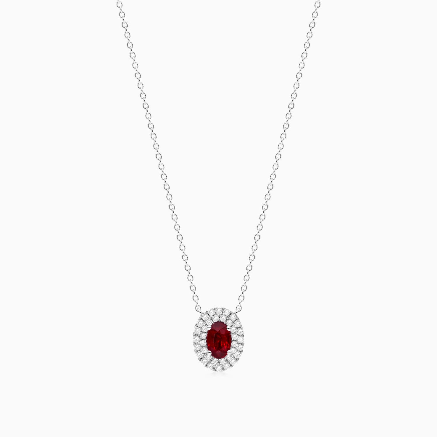 Corrente feminina em Ouro 18k diamantes e Rubi Luxo