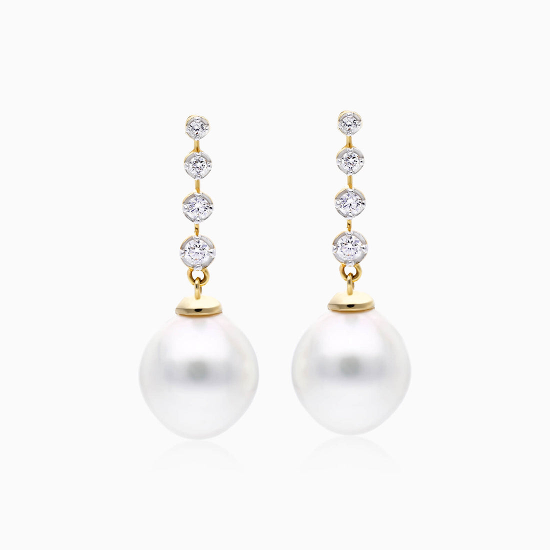 Brinco de Ouro 18k Pendurado de Perola Feminino Luxuoso | New | Brincos, Celestial Diamonds, diamante, perola, yellow | AUREA FINE JEWELRY