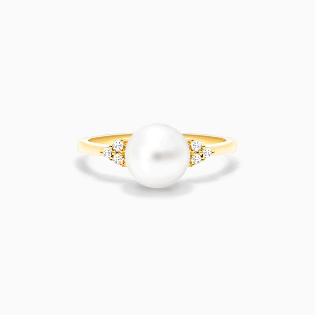 Anel Trio De Diamante C/ Perola em Ouro Amarelo 18k | New | Anéis, diamante, noivado, perola, yellow | AUREA FINE JEWELRY
