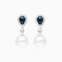 Brinco De Ouro 18k Pendurado Feminino c/ Brilhantes e Safira Azul de Luxo | New | brinco, Brincos, diamante, perola, Safira, white | AUREA FINE JEWELRY