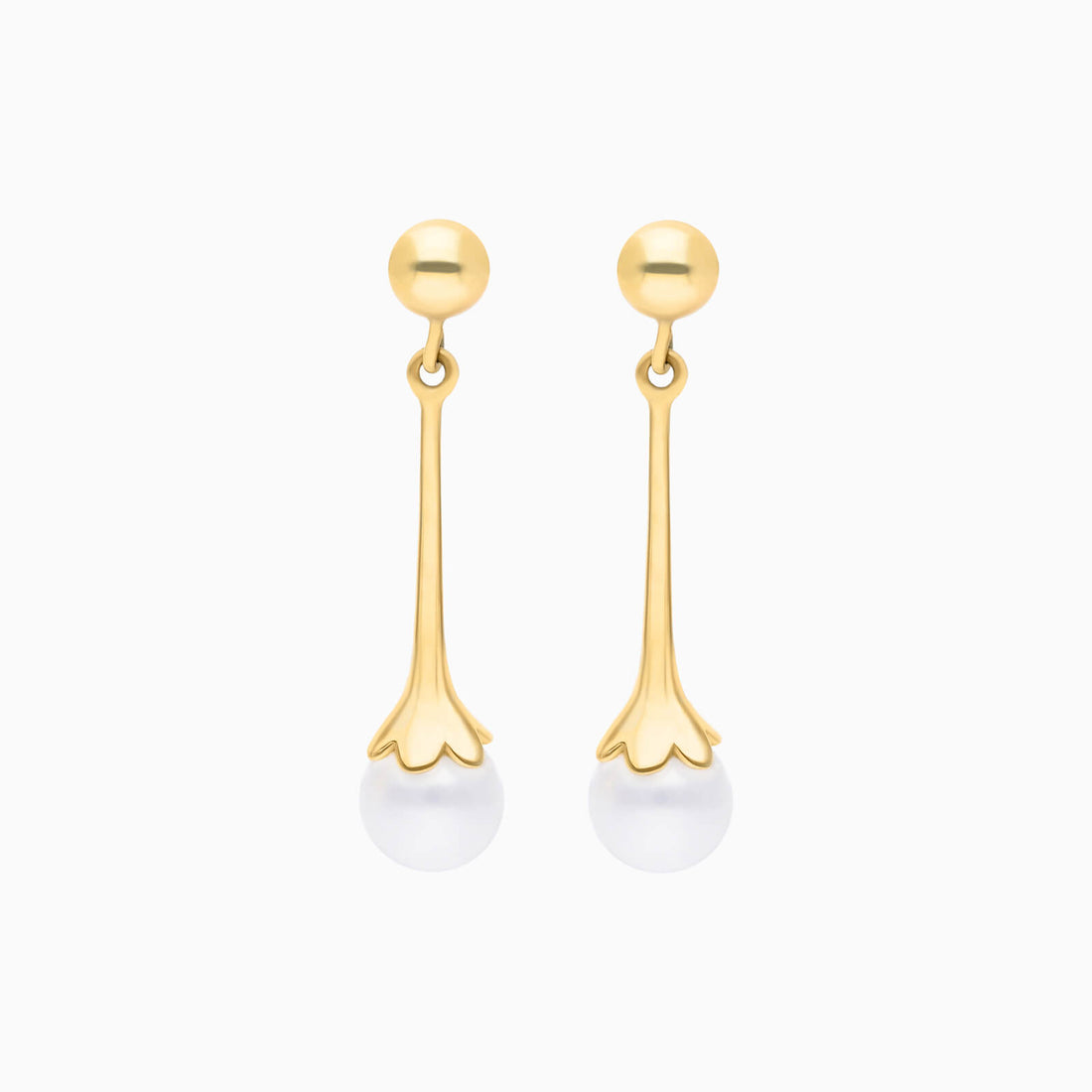 Brinco Argola de Ouro Amarelo 18k com Perolas Minimalista | New | Brincos, Celestial Diamonds, perola, yellow | AUREA FINE JEWELRY