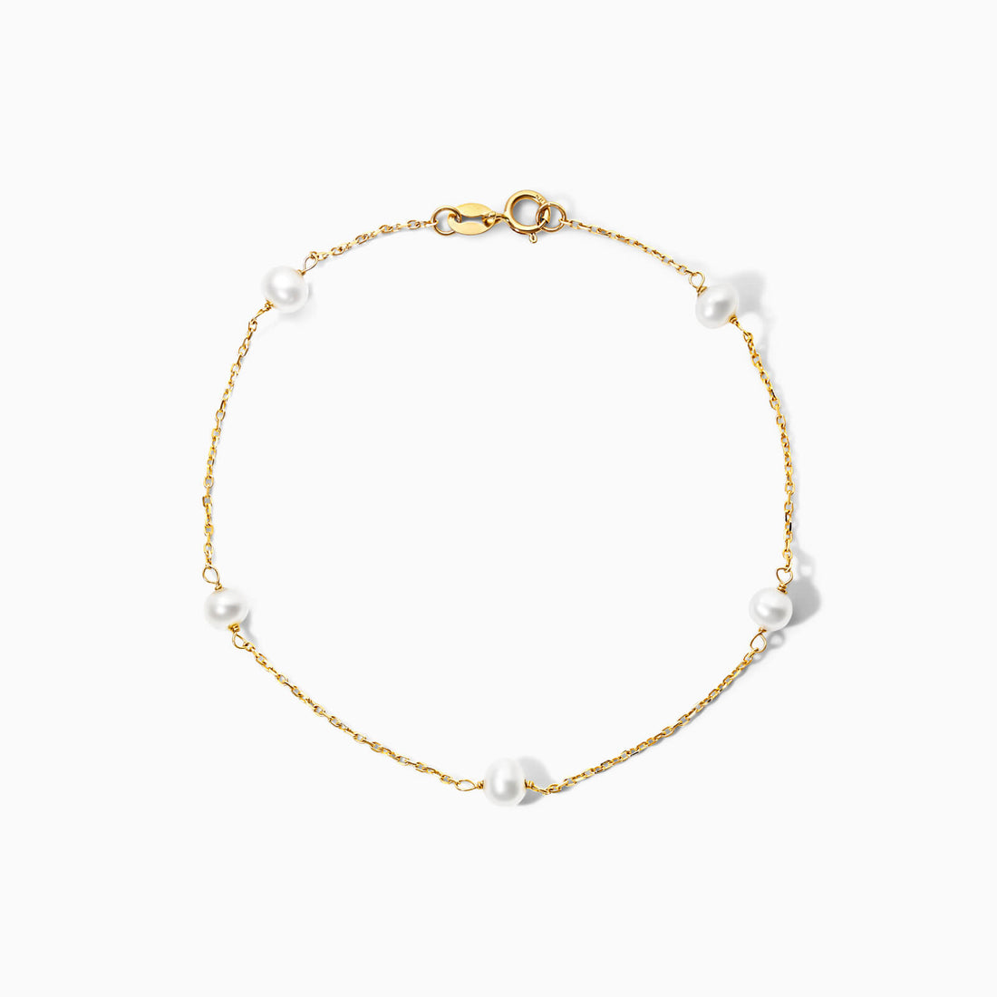 Pulseira Feminina de ouro pérolas bracelete