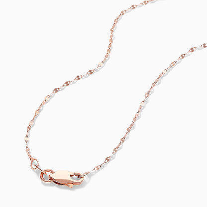 Colar Corrente De Ouro Rose 18k Feminina c/ Pingente Perola de Gota