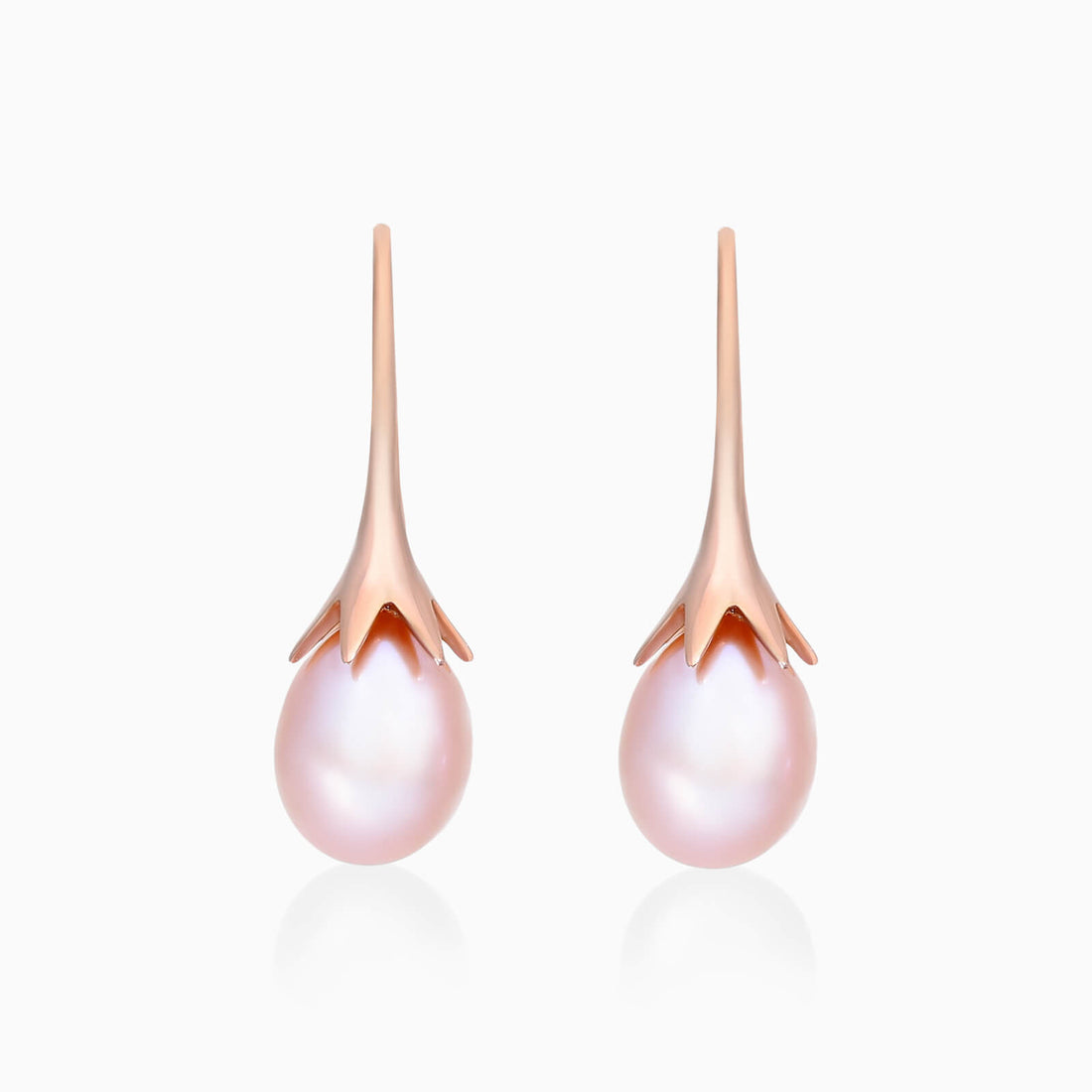 Brinco De Ouro Rose 18k e Gota de Perola | New | Brincos, Celestial Diamonds, pink | AUREA FINE JEWELRY
