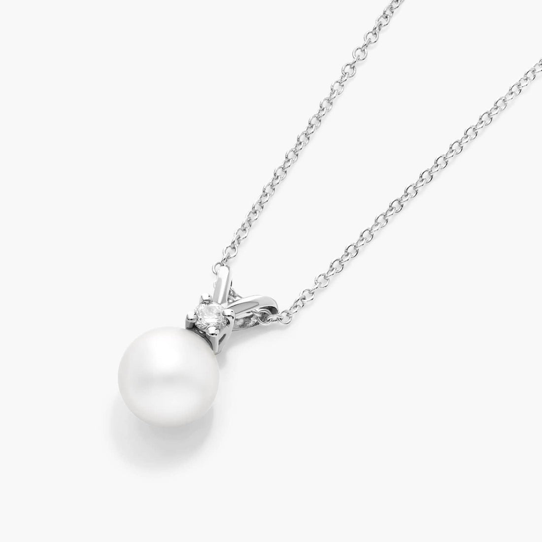 Corrente feminina em Ouro 18k perola luxo | diamante, perola, white | AUREA FINE JEWELRY