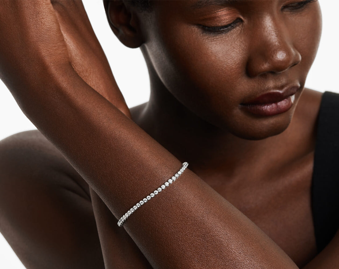 Pulseira Riviera de ouro diamantes legítimos 3 quilates