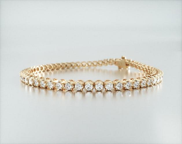 Pulseira Riviera de ouro diamantes legítimos 3 quilates