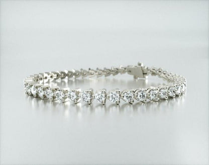 Pulseira Riviera Três Pontas De Diamante Ouro Branco 18K 500pts
