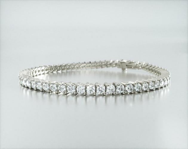 Pulseira Riviera Dois Pinos De Diamante Ouro Branco 18K 500pts