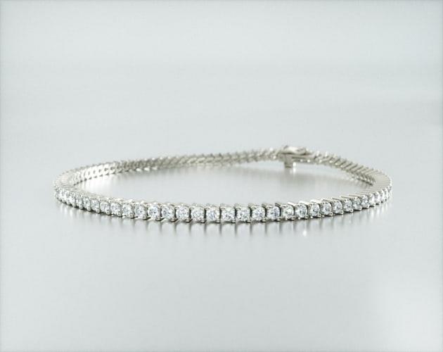 Pulseira Riviera Dois Pinos De Diamante Ouro Branco 18K 200pts