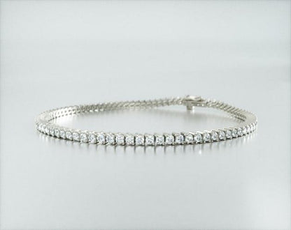 Pulseira Riviera Dois Pinos De Diamante Ouro Branco 18K 200pts