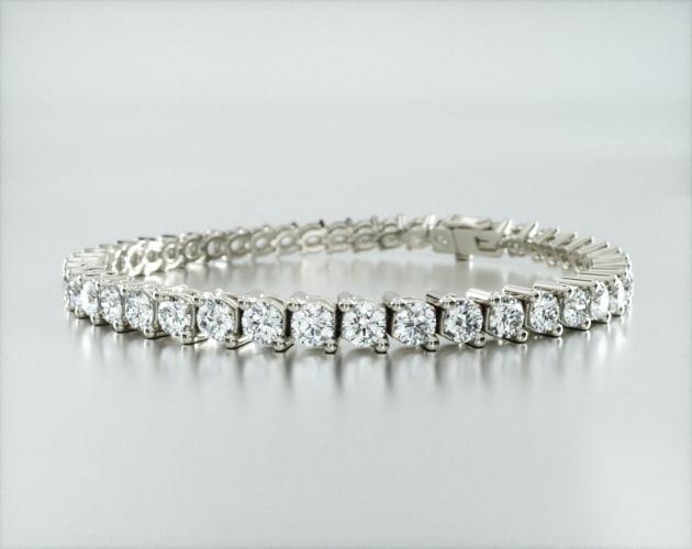 Pulseira Riviera Dois Pinos De Diamante Ouro Branco 18K 800pts