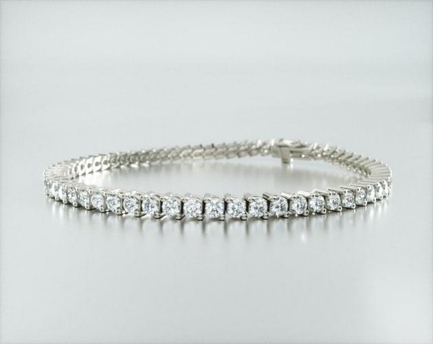 Pulseira Riviera Dois Pinos De Diamante Ouro Branco 18K 400pts