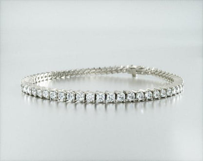 Pulseira Riviera Dois Pinos De Diamante Ouro Branco 18K 400pts