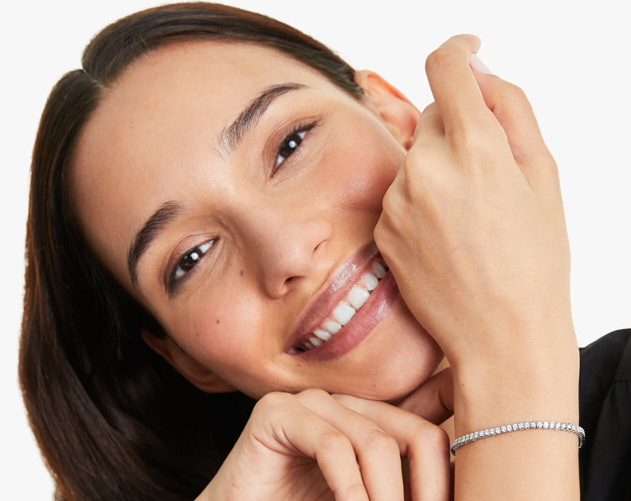 Pulseira Riviera De Diamantes 200pts Feminina Ouro Branco 18k
