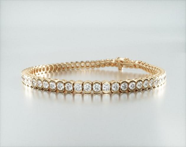 Pulseira Riviera De Diamantes 300pts Feminina Ouro Amarelo 18k