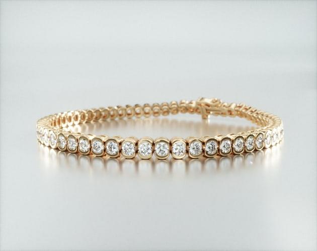 Pulseira Riviera De Diamantes 400pts Feminina Ouro Amarelo 18k