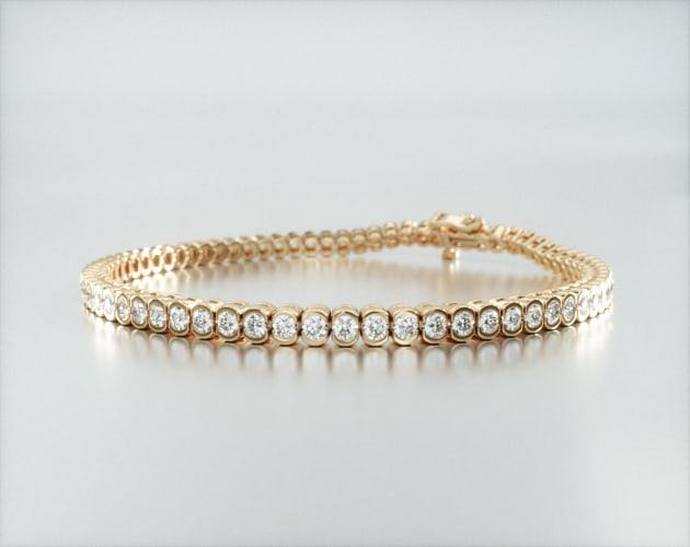 Pulseira Riviera De Diamantes 200pts Feminina Ouro Amarelo 18k