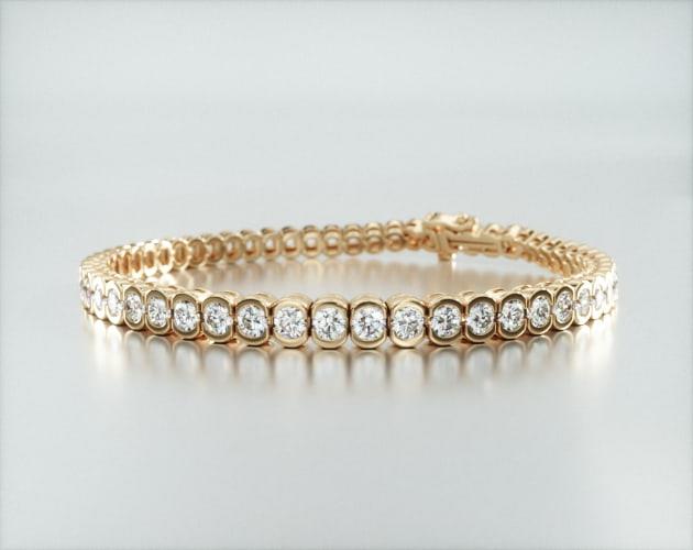 Pulseira Riviera De Diamantes 500pts Feminina Ouro Amarelo 18k