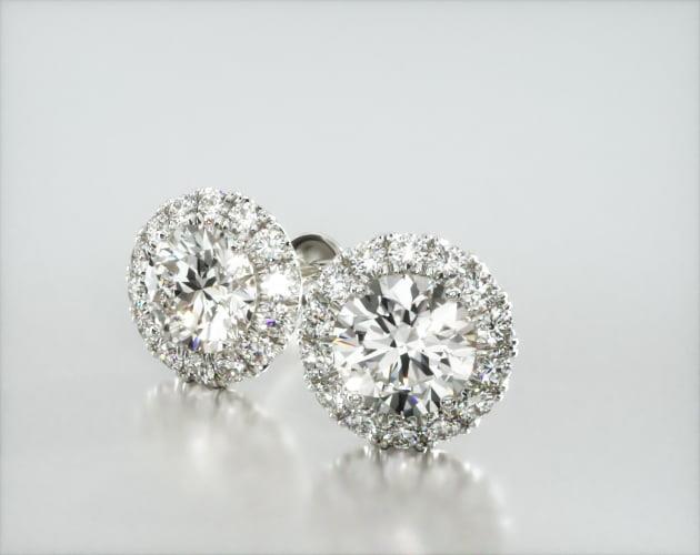 Brinco Feminino De Diamante  Ouro 18k Solitario  Brilhante 200 Pts o par