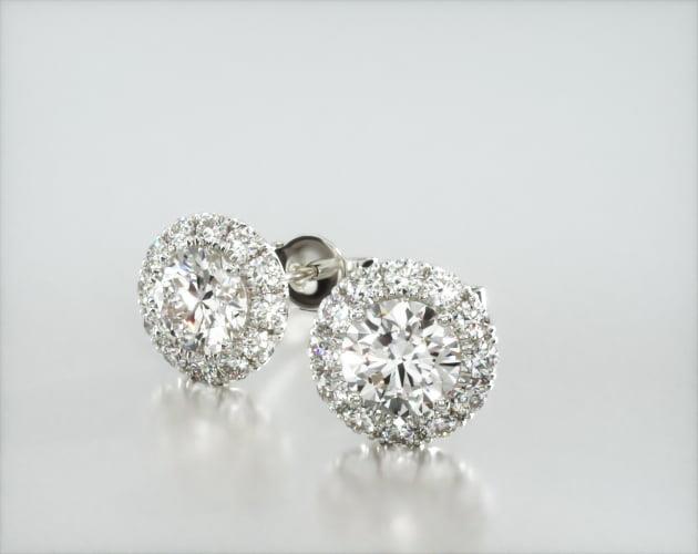 Brinco Feminino De Diamante  Ouro 18k Solitario  Brilhante 80 Pts o par