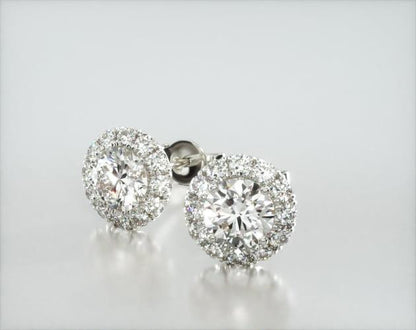 Brinco Feminino De Diamante  Ouro 18k Solitario  Brilhante 80 Pts o par