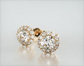 Brinco Feminino De Diamante  Ouro 18k Solitario  Brilhante 80 Pts o par | New | Brincos, diamante, yellow | AUREA FINE JEWELRY