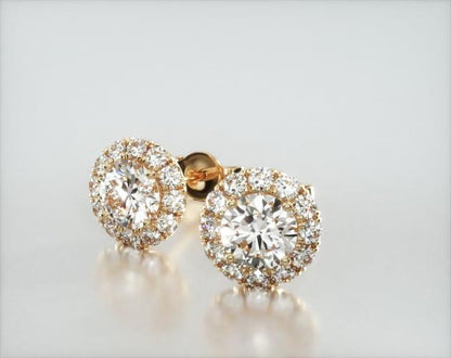 Brinco Feminino De Diamante  Ouro 18k Solitario  Brilhante 80 Pts o par | New | Brincos, diamante, yellow | AUREA FINE JEWELRY