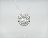 Colar Corrente Feminina Ouro18k Solitario Diamante Luxo 50pontos | diamante, white | AUREA FINE JEWELRY