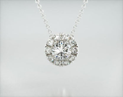 Colar Corrente Feminina Ouro18k Solitario Diamante Luxo 50pontos | diamante, white | AUREA FINE JEWELRY