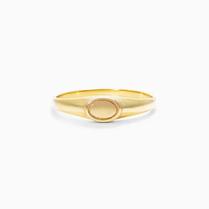 Anel Sinete De Ouro 18k Amarelo De Luxo Oval | New | Anéis, sem-pedras, yellow | AUREA FINE JEWELRY