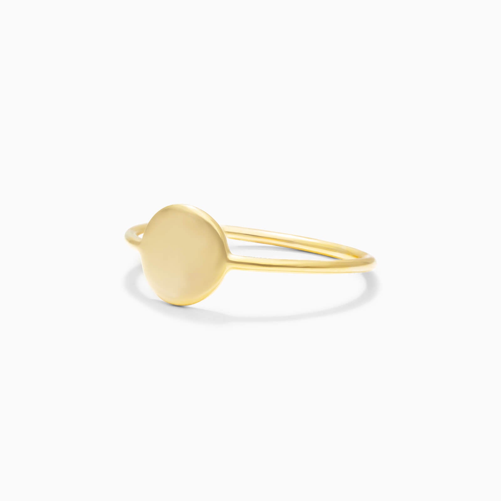 Anel De Ouro 18k c/ Fio de Disco Delicado Luxo