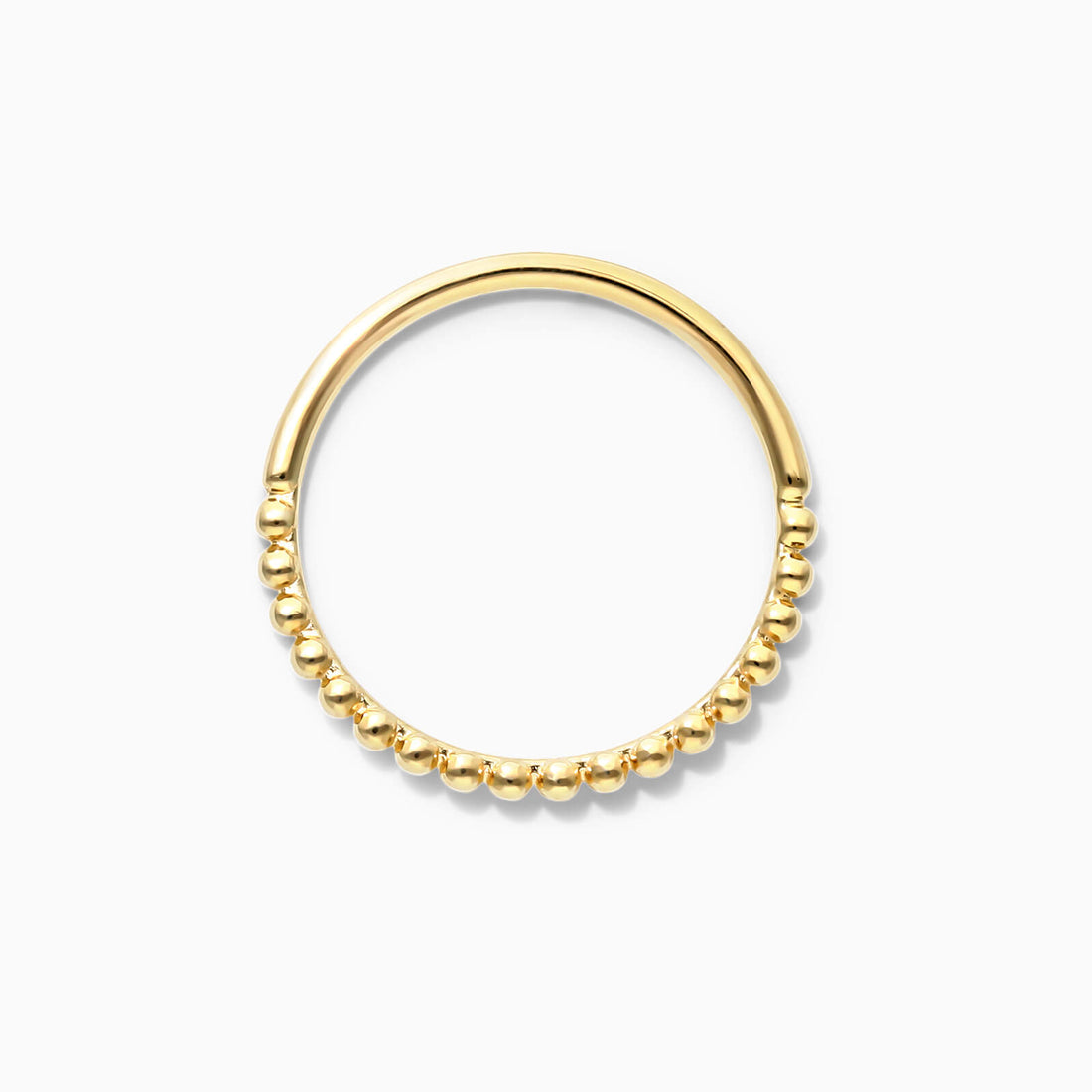 Anel de Ouro 18k C/ Fileira de Contas