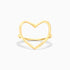 Anel De Ouro 18k Fio De Coraçao Aberto Delicado | New | Anéis, sem-pedras, yellow | AUREA FINE JEWELRY