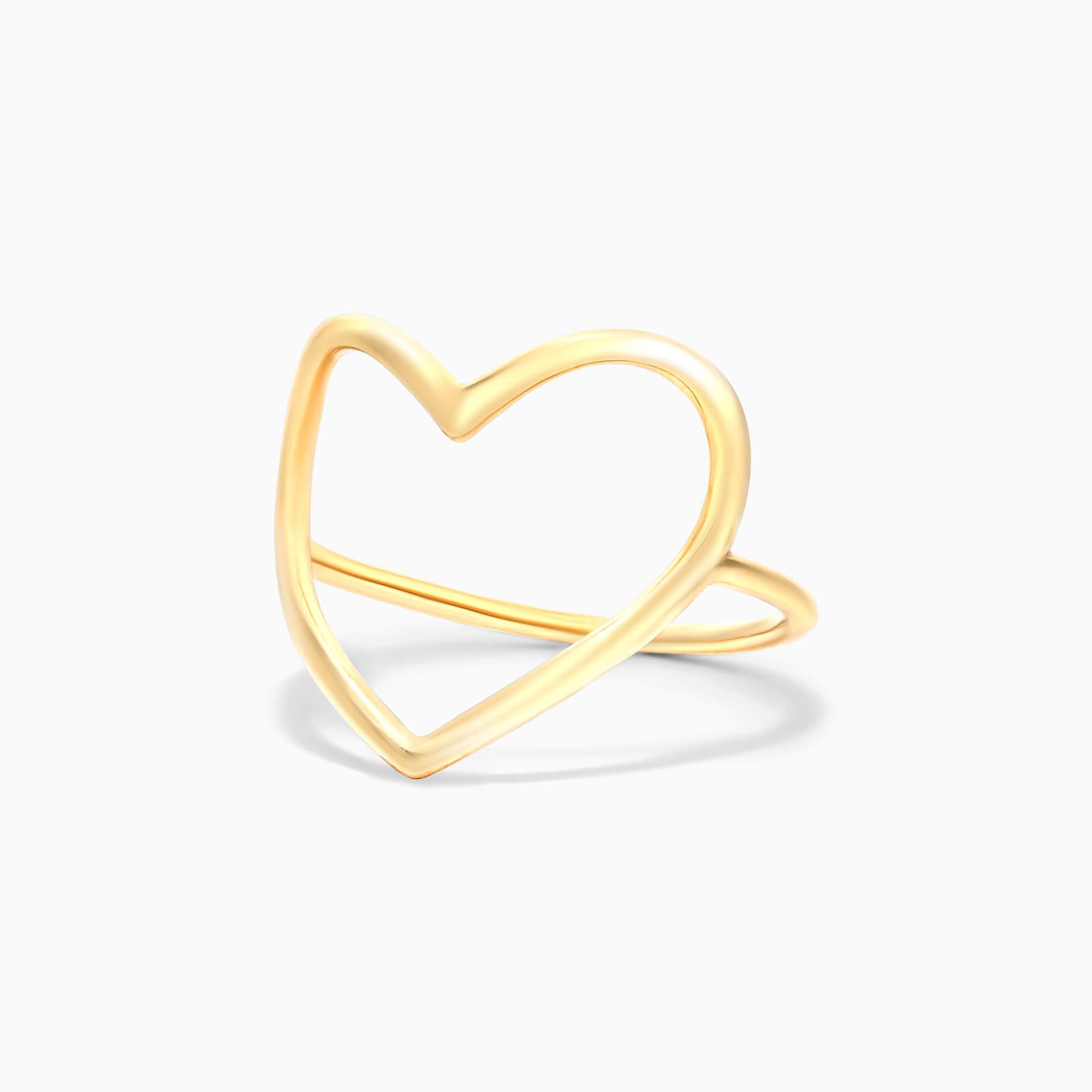 Anel De Ouro 18k Fio De Coraçao Aberto Delicado - AUREA FINE JEWELRY