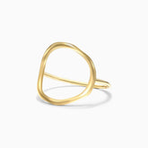 Anel De Ouro 18k Fio De Circulo Aberto Delicado - AUREA FINE JEWELRY