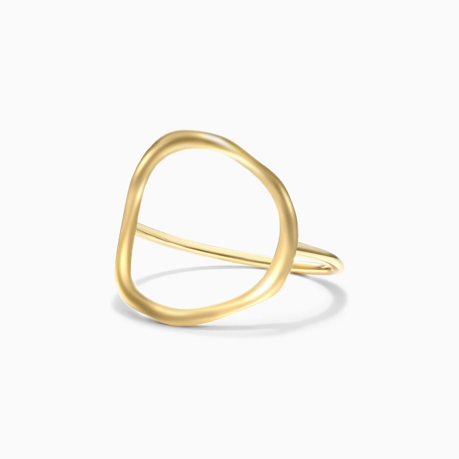 Anel De Ouro 18k Fio De Circulo Aberto Delicado - AUREA FINE JEWELRY