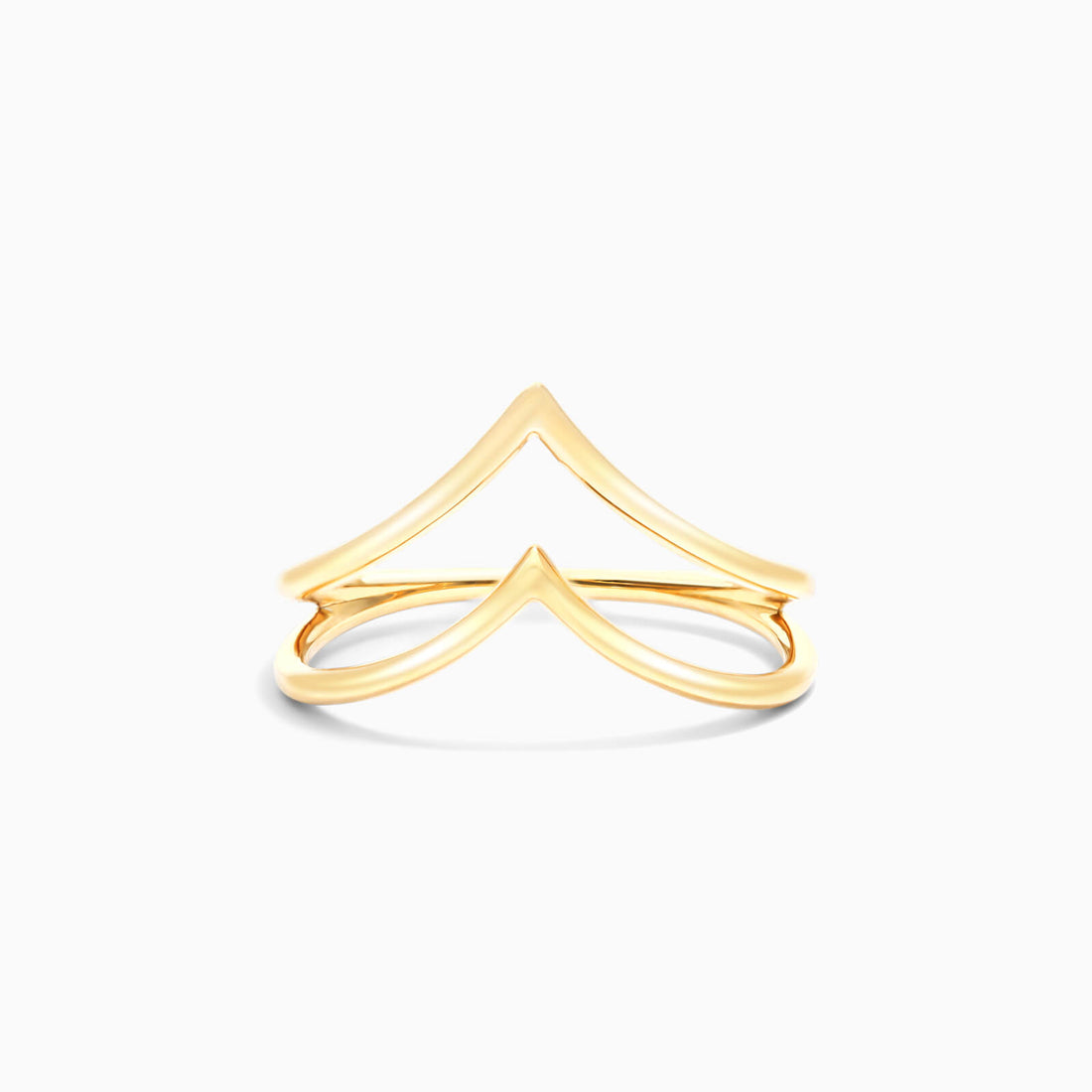 Anel De Ouro Amarelo 18k Fios Duplo Em V | New | Anéis, sem-pedras, yellow | AUREA FINE JEWELRY