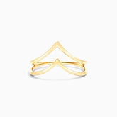Anel De Ouro Amarelo 18k Fios Duplo Em V | New | Anéis, sem-pedras, yellow | AUREA FINE JEWELRY