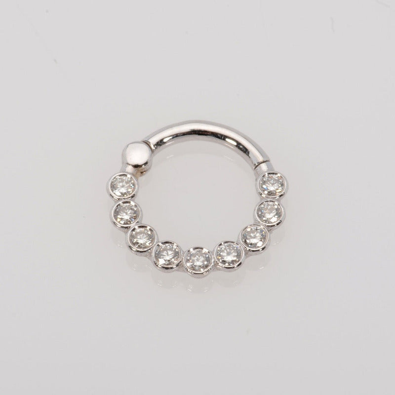 Piercing Nariz Ouro 18k Diamante Daith Septo Helix Nostril